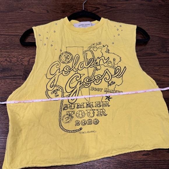 Golden Goose Yellow Logo Tour Graphic Tank ALTERED - Picture 4 of 7